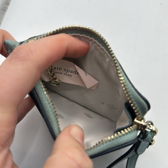 Kate Spade Jackson Blue Wristlet Small Card Holder Purse Wallet - Picture 8 of 12